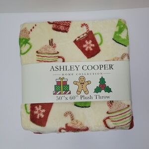 Ashley Cooper Plush Throw 50' X 60' Cozy Cabin Seasonal Christmas Lounge Decor
